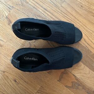 Calvin Klein Elegant Black Open Toe Shoes
